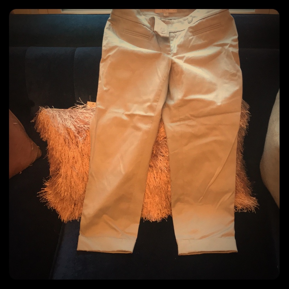 Silver cropped leg trousers